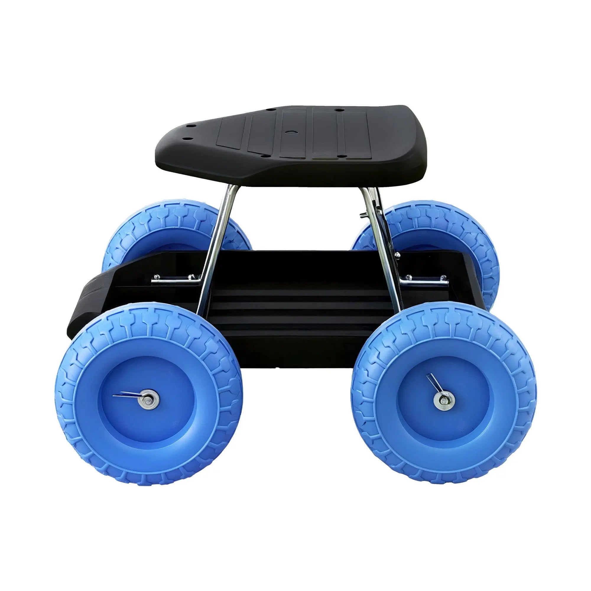 Gardeon Garden Cart Seat with Wheels, Rolling Work Stool with Tool Storage Tray, 440lbs (200kg) Heavy Duty Capacity Garden Stool for Outdoor Yard Work, Car Detailing, and Garage Maintenance, Blue/Black Wholesale Hub