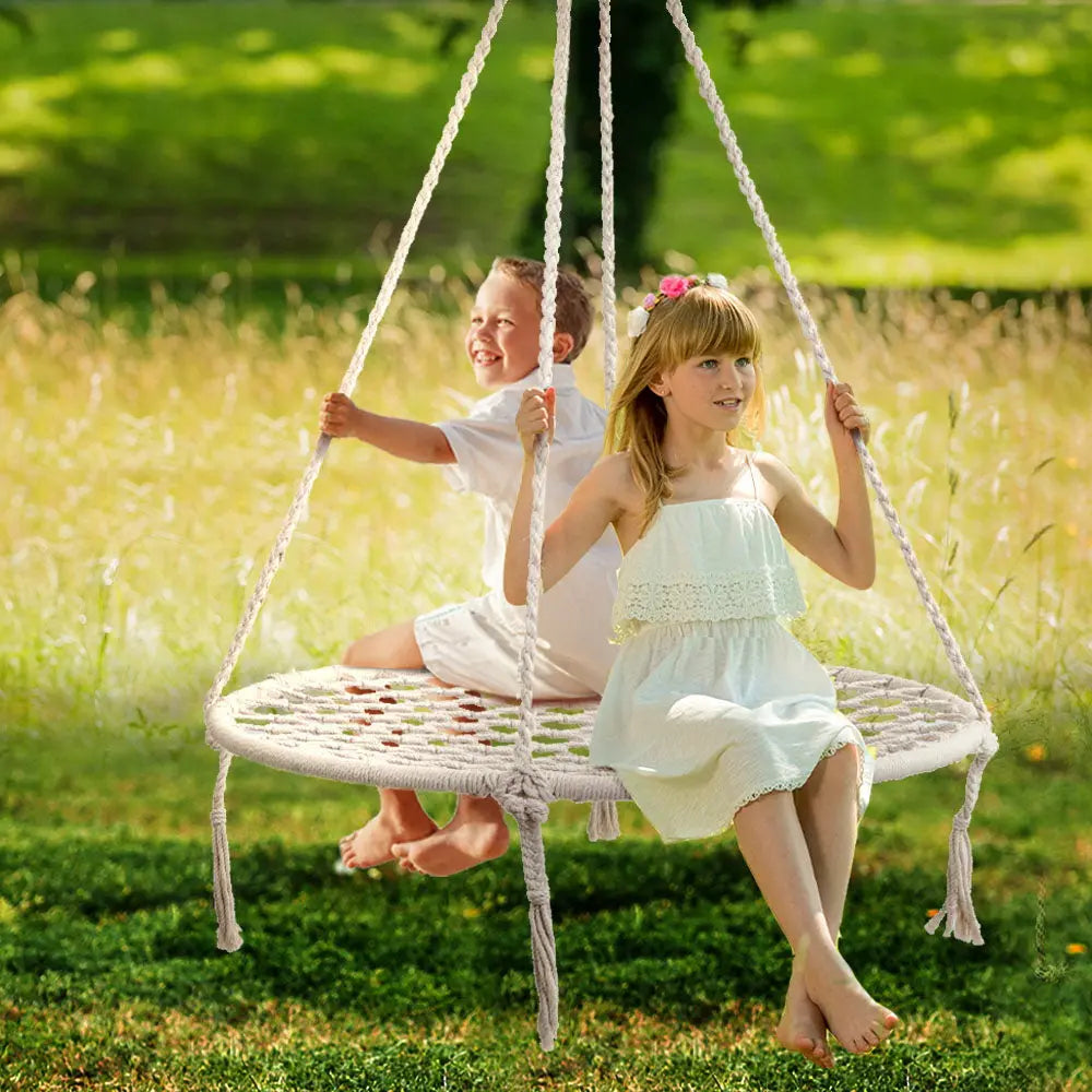 Gardeon Hammock Chair Outdoor Tree Swing Nest Web Hanging Seat 100cm Wholesale Hub