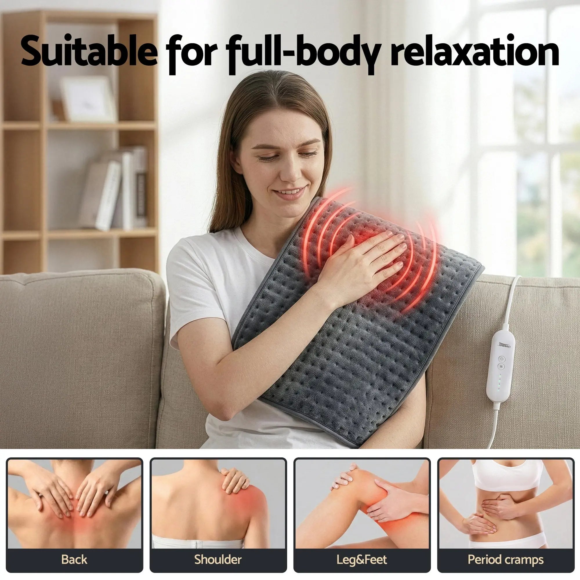 Livemor Electric Heating Pad Heat Mat 60x39cm Wholesale Hub