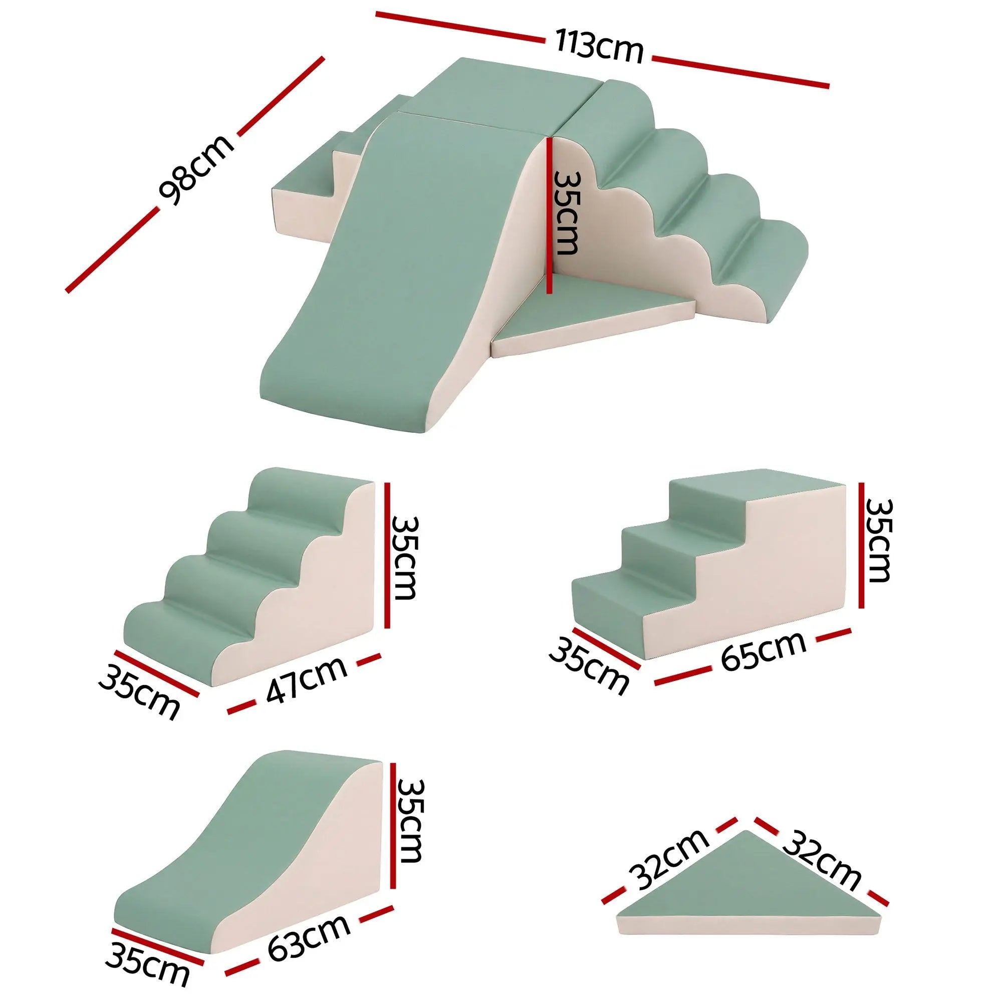 Keezi Kids Climbing Blocks 4-Piece Foam Toddler Playset Soft Indoor Climbing Toy Rocker Wholesale Hub