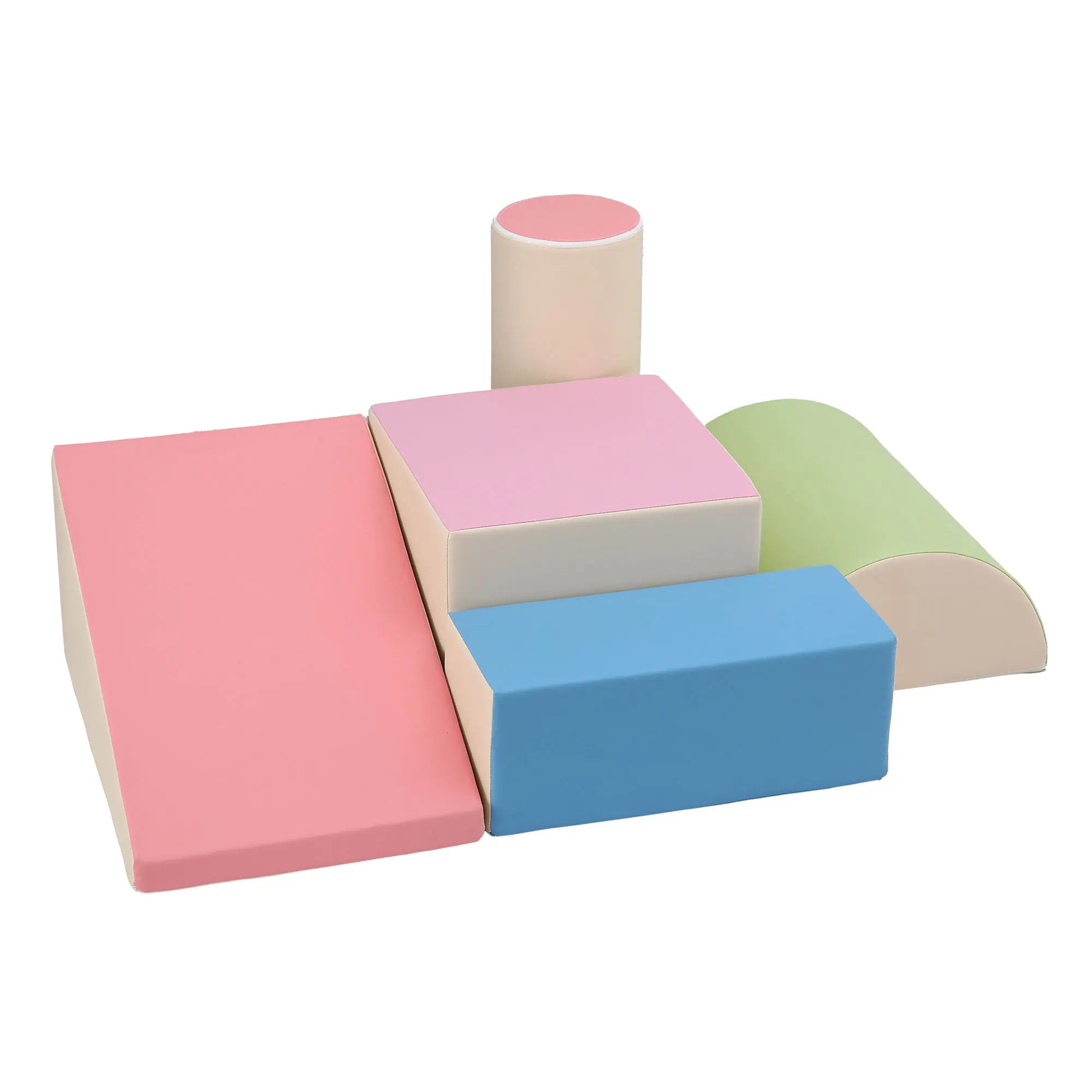 Keezi Kids Climbing Blocks 5-Piece Foam Toddler Playset Soft Indoor Climbing Toy Rocker Wholesale Hub