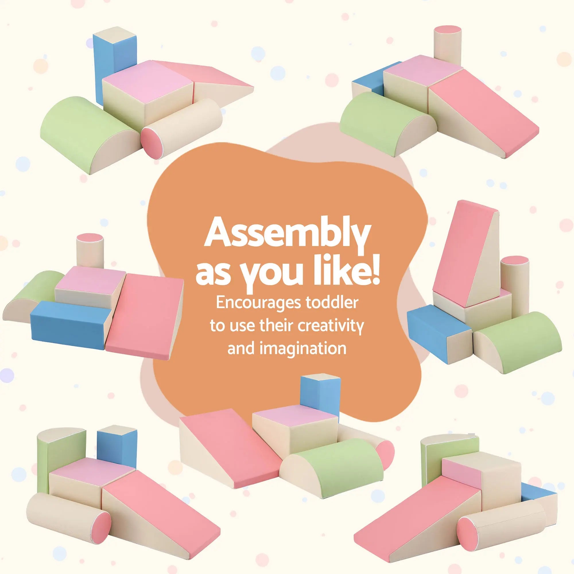 Keezi Kids Climbing Blocks 5-Piece Foam Toddler Playset Soft Indoor Climbing Toy Rocker Wholesale Hub