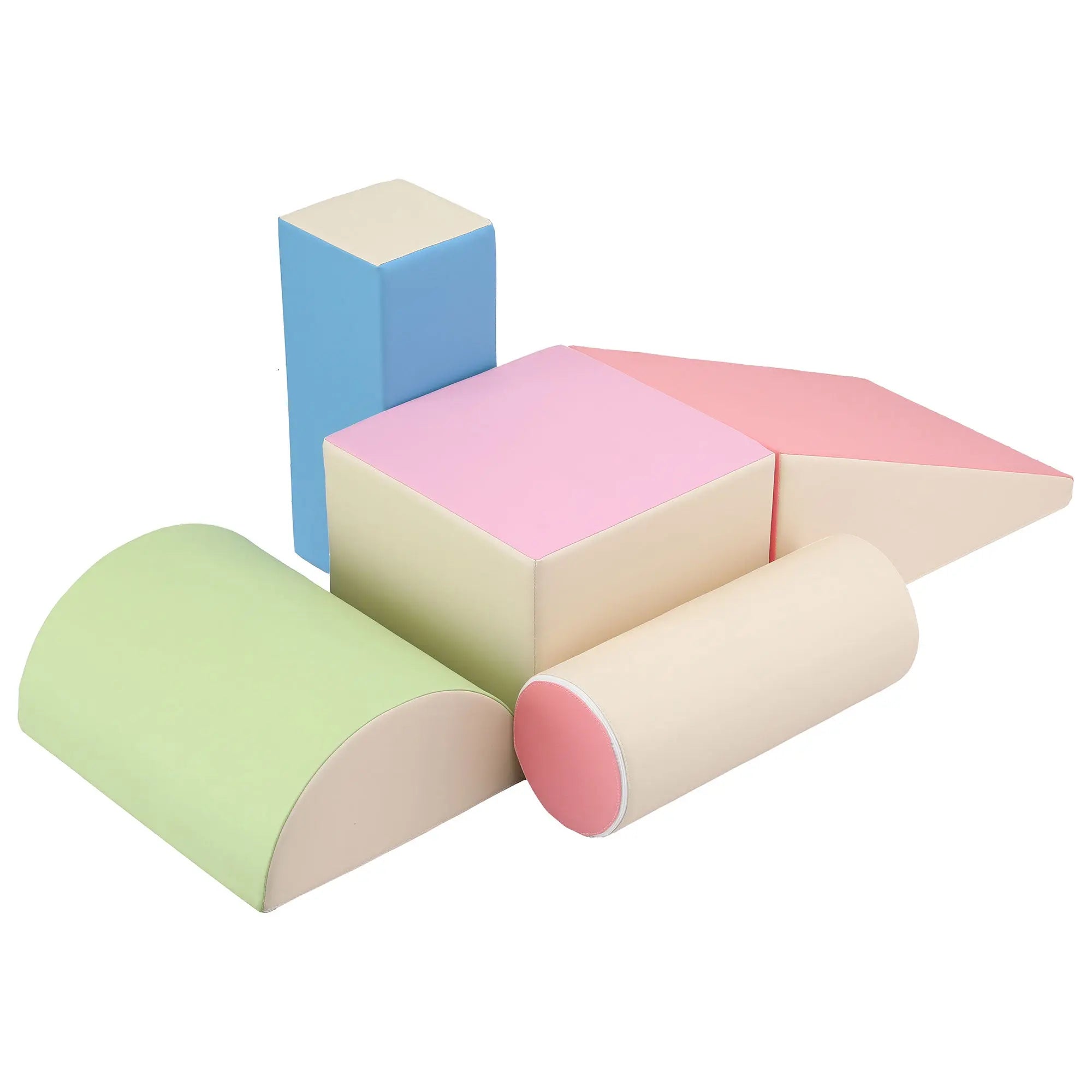 Keezi Kids Climbing Blocks 5-Piece Foam Toddler Playset Soft Indoor Climbing Toy Rocker Wholesale Hub