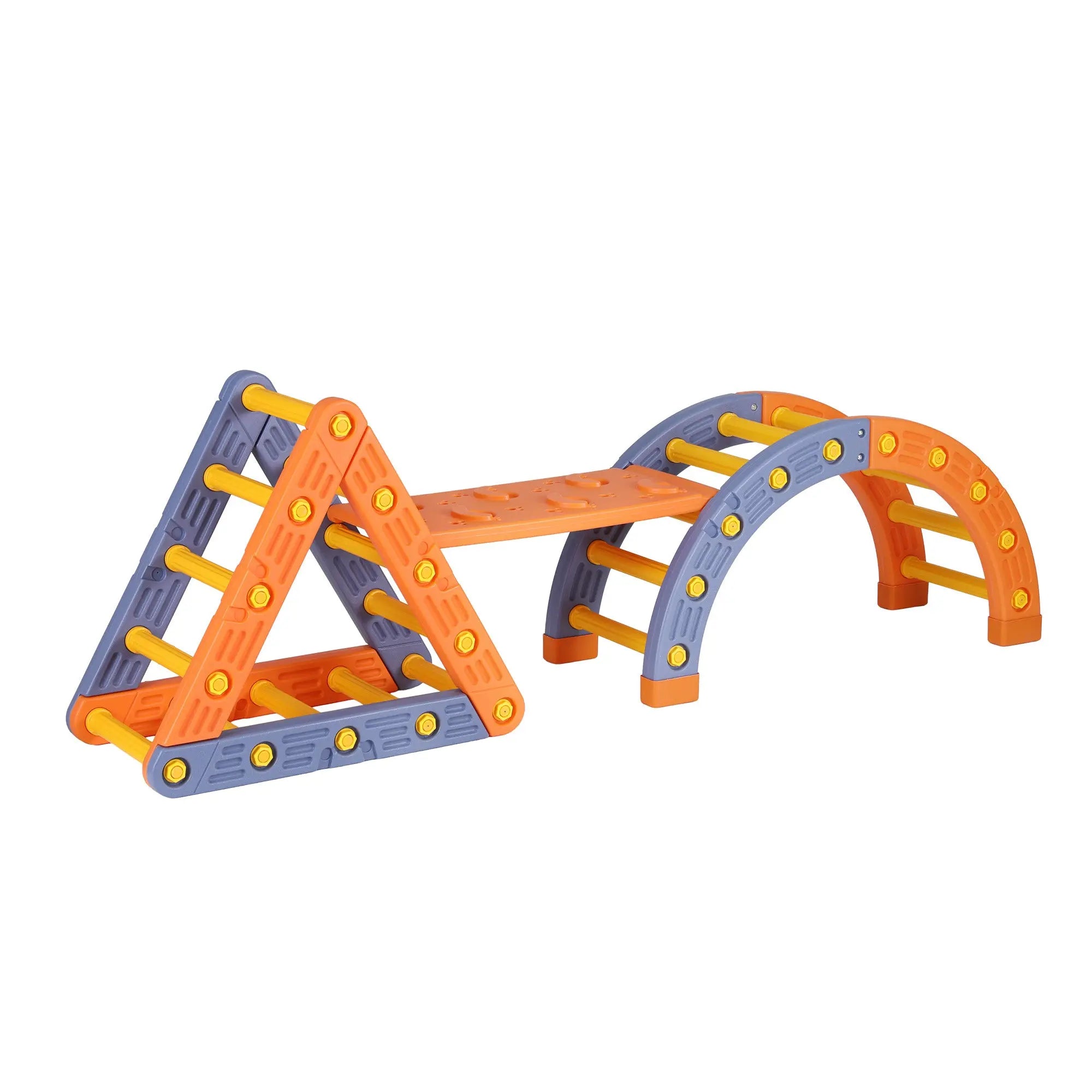 Keezi Kids Climbing Frame Set With Slide Indoor Outdoor Toddler Toys Pikler Triangle Climber With Arch Wholesale Hub