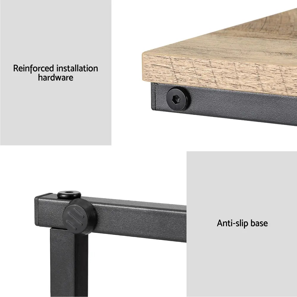 Artiss Coffee Table Side Table Walnut Anika Wholesale Hub