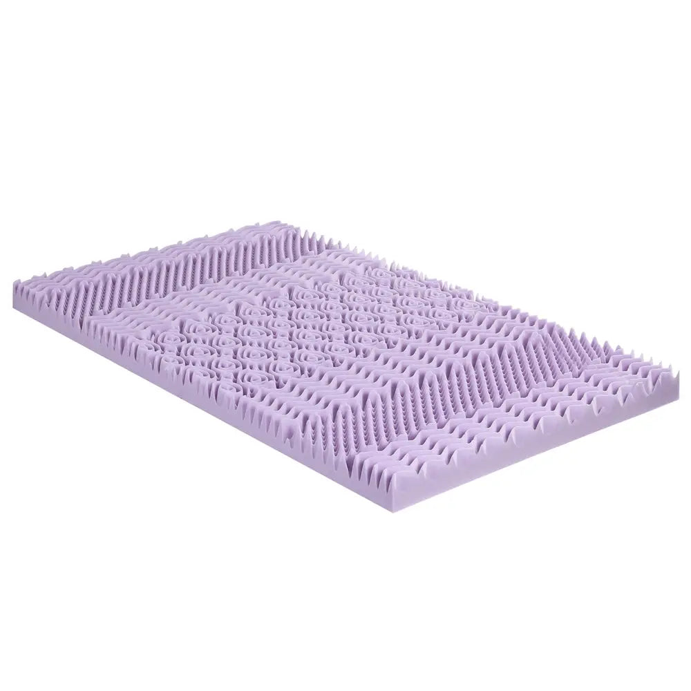 Giselle 8cm Memory Foam Mattress Topper Lavender Infused Bamboo Cover 7-Zone King Single Wholesale Hub