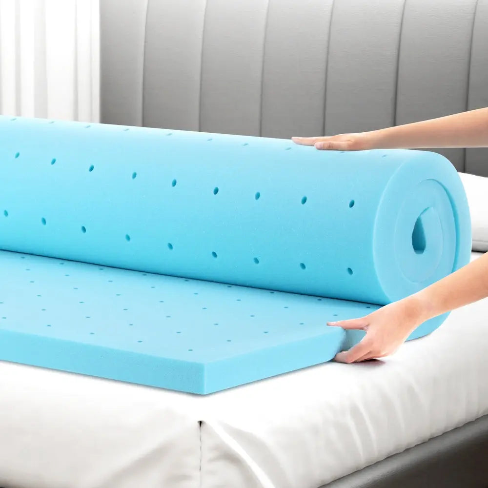 Giselle Bedding Memory Foam Mattress Topper Ventilated Cool Gel 5cm King Single Wholesale Hub