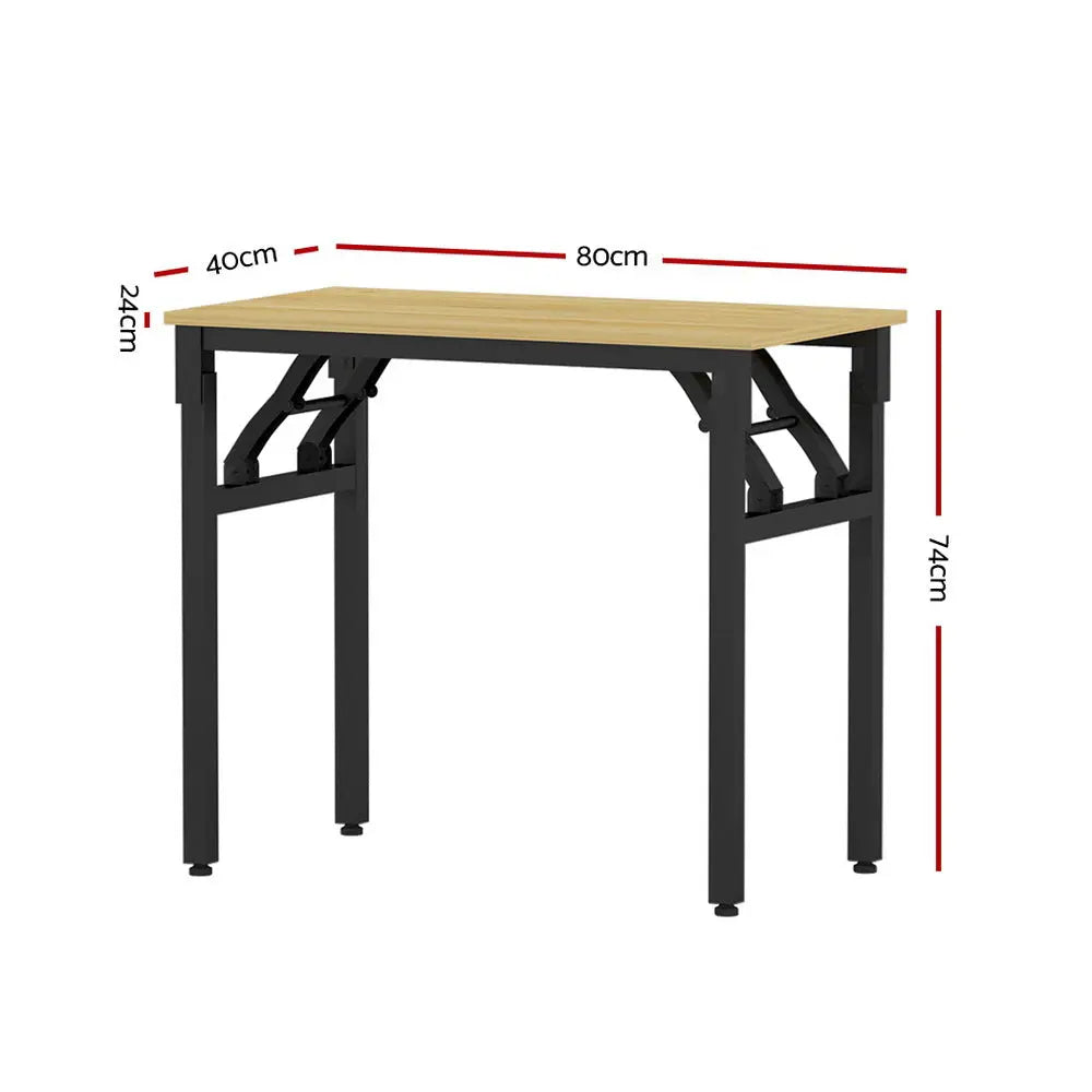Artiss Computer Desk Laptop Table Bookshelf Desk Storage Rack Office Study Oak Wholesale Hub