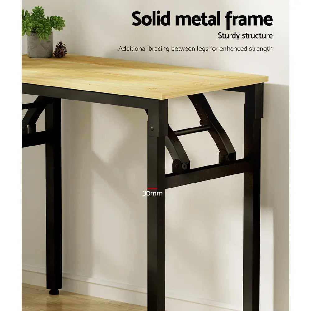 Artiss Computer Desk Laptop Table Bookshelf Desk Storage Rack Office Study Oak Wholesale Hub