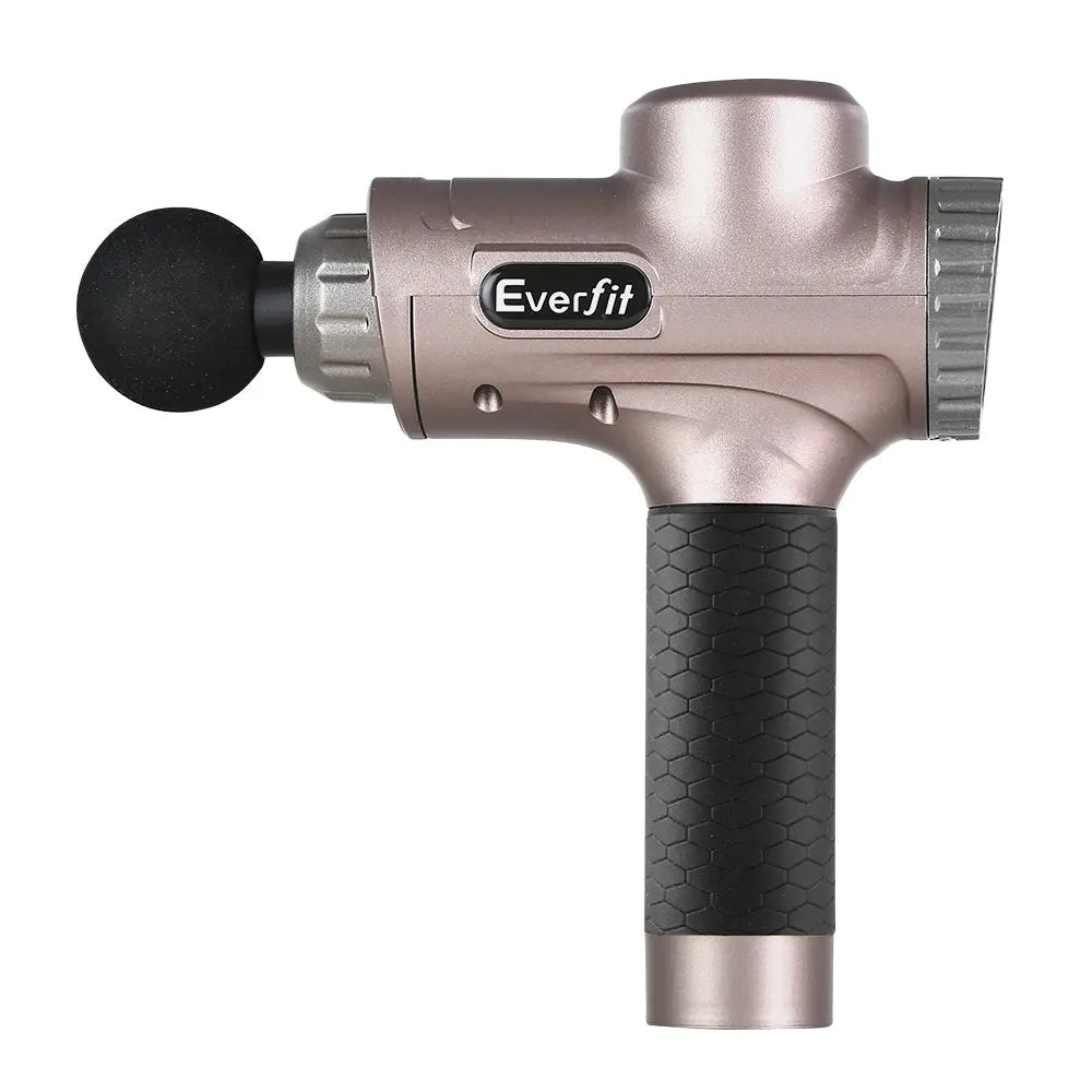 Everfit Massage Gun 30 Speed 6 Heads Vibration Muscle Massager Chargeable Gold Wholesale Hub