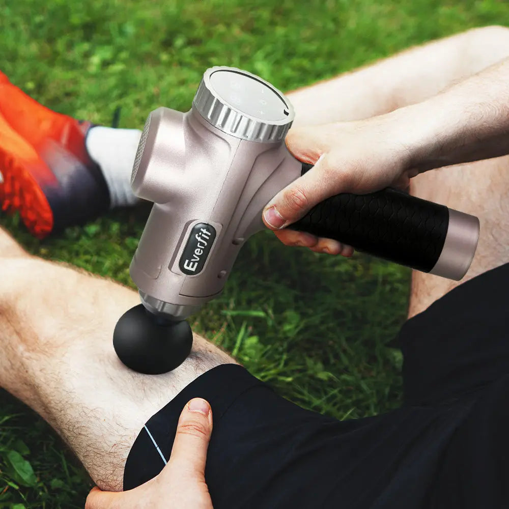 Everfit Massage Gun 30 Speed 6 Heads Vibration Muscle Massager Chargeable Gold Wholesale Hub
