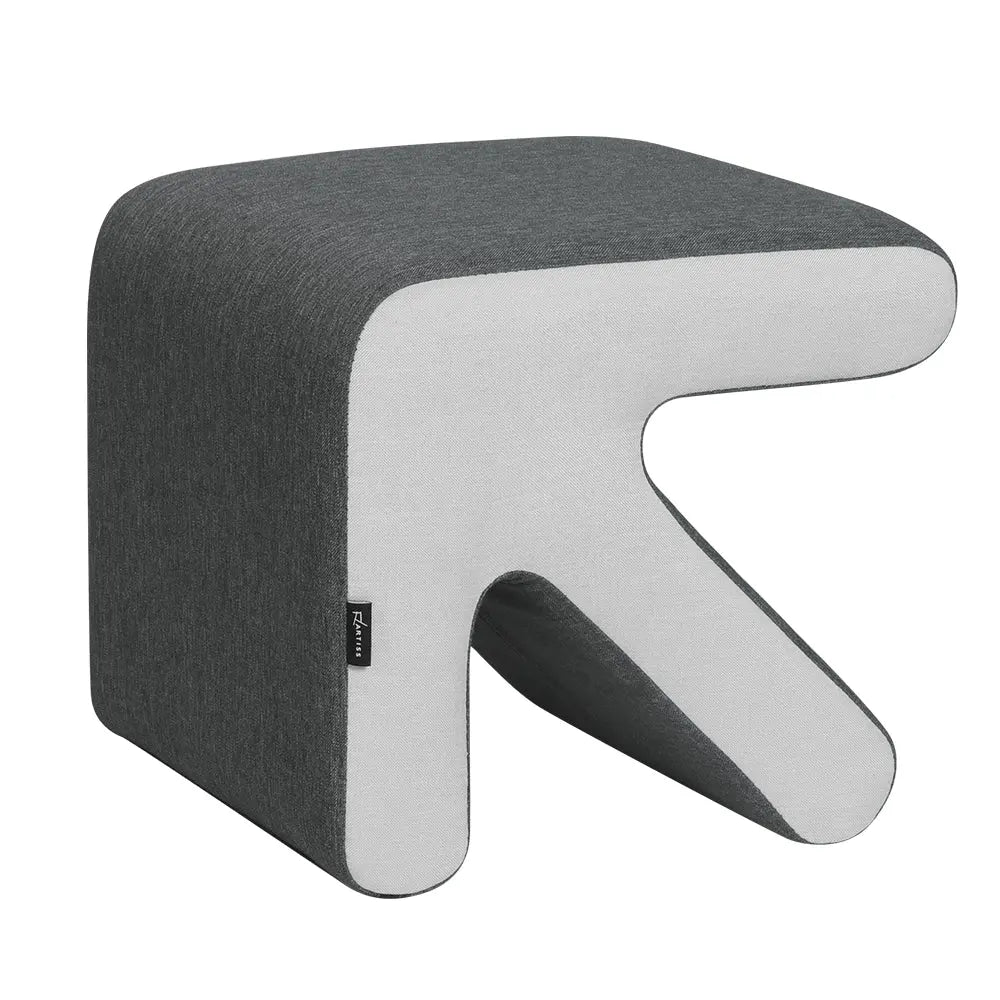 Artiss Ottoman Foot Stool Arrow Linen Grey Wholesale Hub
