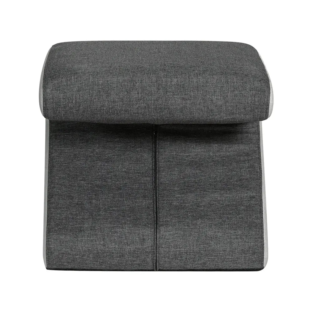Artiss Ottoman Foot Stool Arrow Linen Grey Wholesale Hub