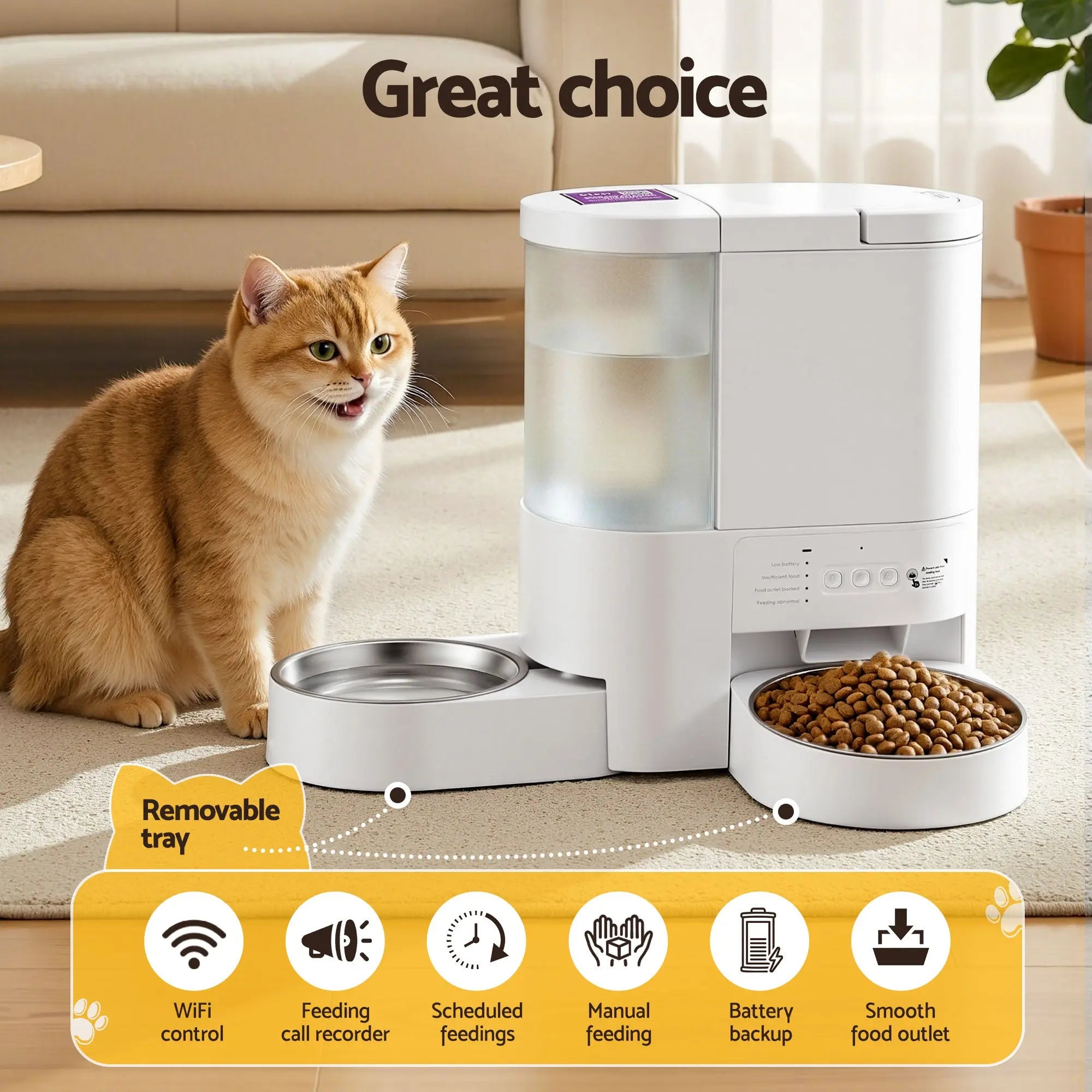 i.Pet Automatic Pet Feeder Water Dispenser 2-in-1 Smart WiFi Dog Cat Food 4L Wholesale Hub