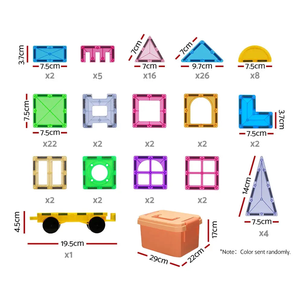 Keezi 100pcs Kids Magnetic Tiles Blocks Building Educational Toys Children Gift Wholesale Hub