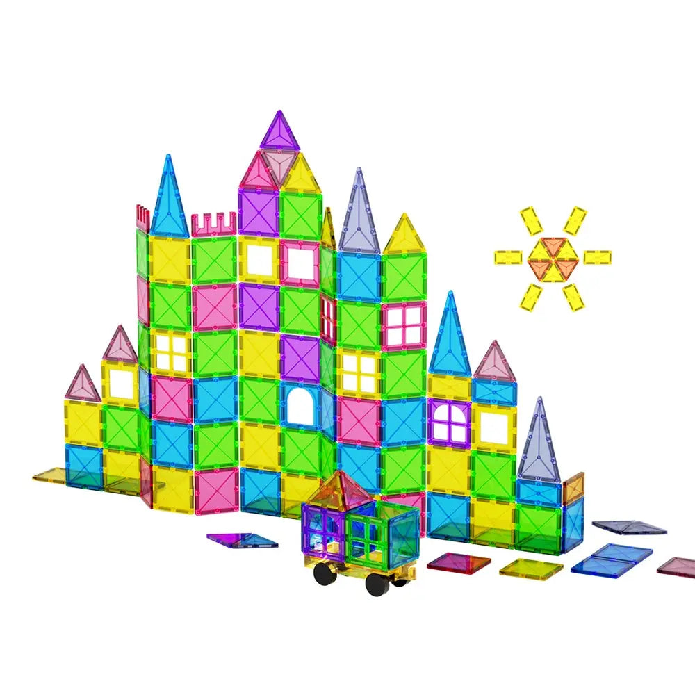 Keezi 60pcs Kids Magnetic Tiles Blocks Building Educational Toys Children Gift Wholesale Hub