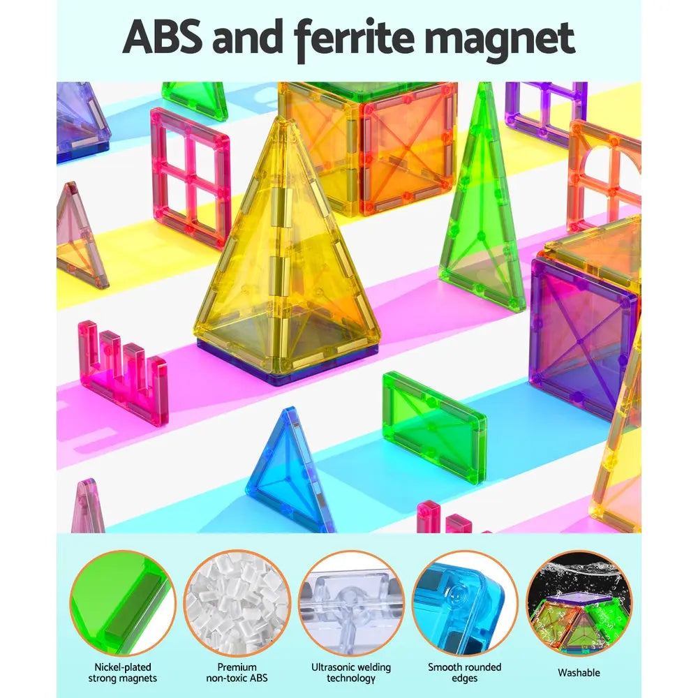 Keezi 60pcs Kids Magnetic Tiles Blocks Building Educational Toys Children Gift Wholesale Hub