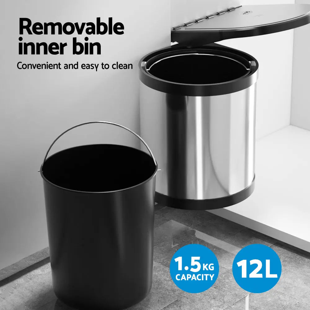 Cefito Pull Out Bin Swing Out Bins 12L Wholesale Hub