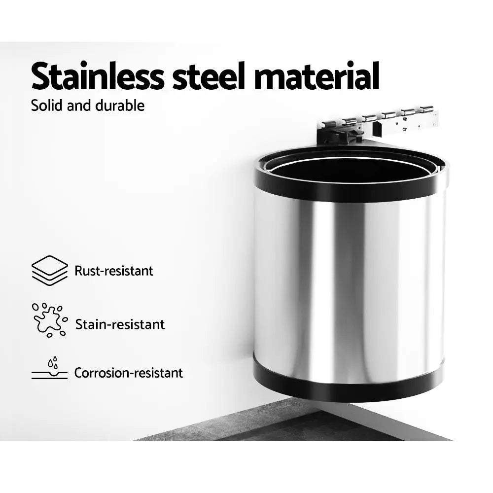 Cefito Pull Out Bin Swing Out Bins 12L Wholesale Hub