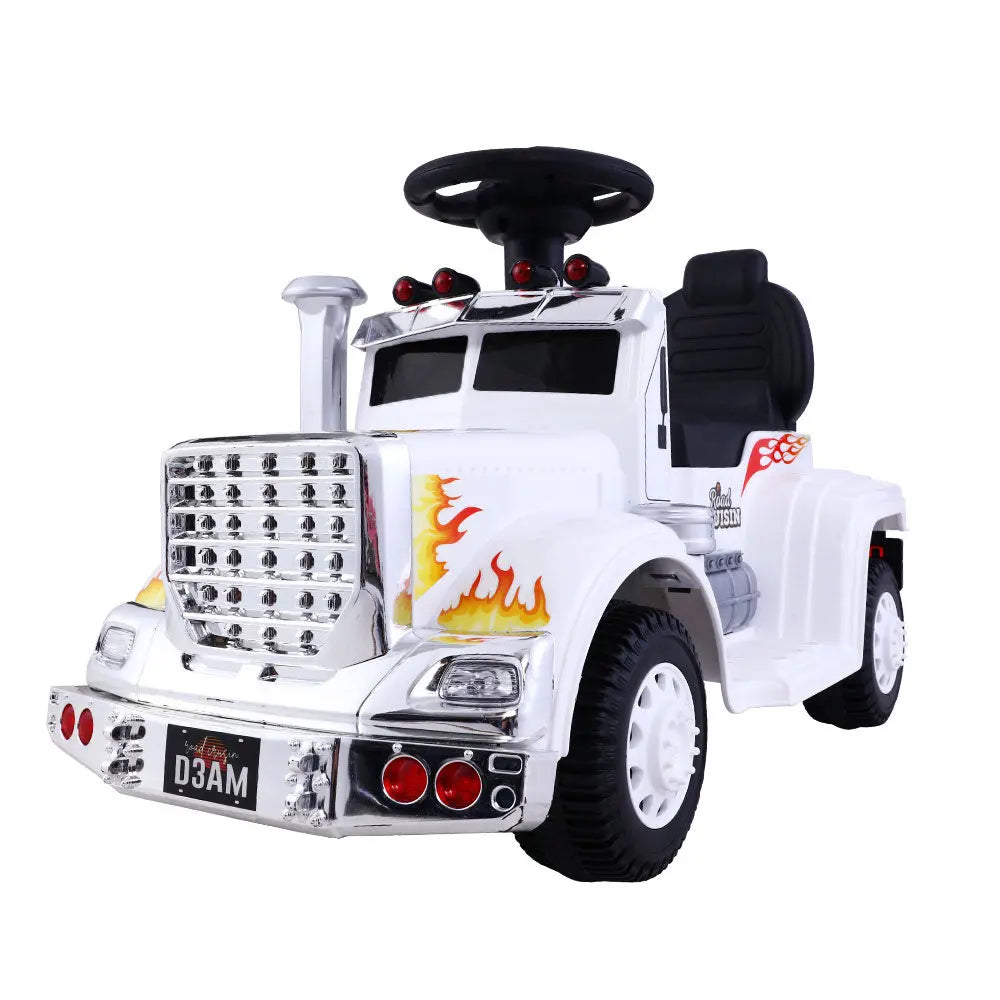 Rigo Kids Electric Ride On Car Truck Motorcycle Motorbike Toy Cars 6V White Wholesale Hub