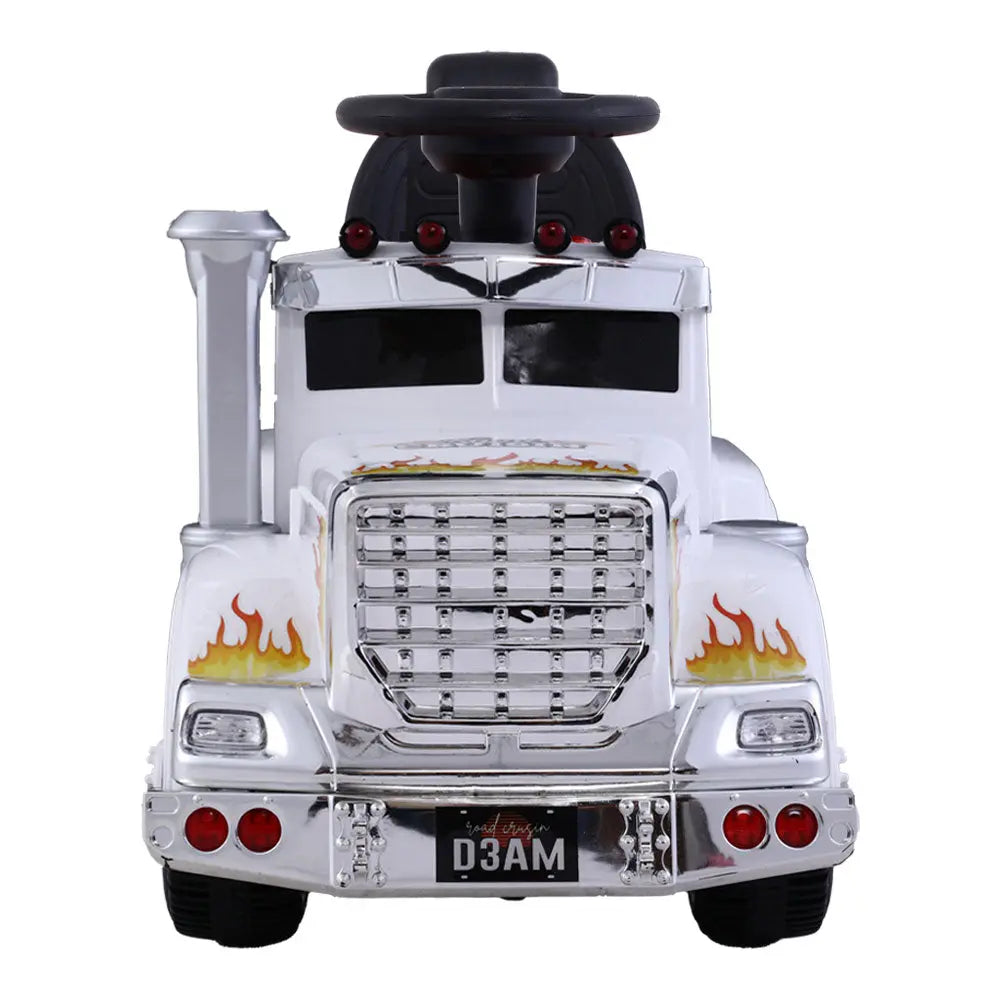 Rigo Kids Electric Ride On Car Truck Motorcycle Motorbike Toy Cars 6V White Wholesale Hub