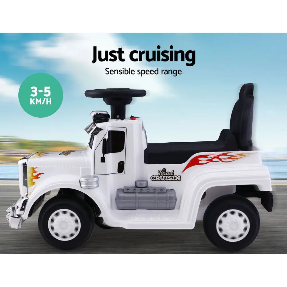 Rigo Kids Electric Ride On Car Truck Motorcycle Motorbike Toy Cars 6V White Wholesale Hub