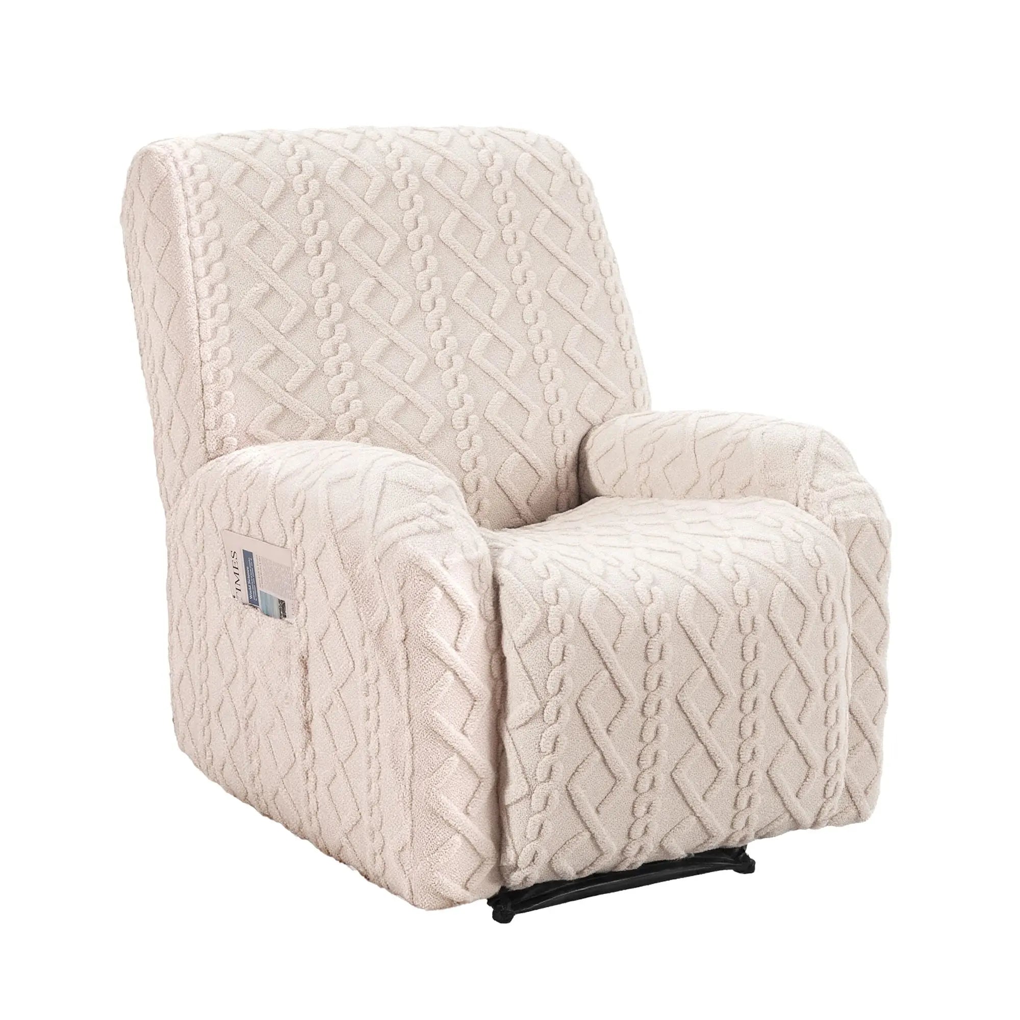 Artiss Recliner Chair Covers with Storage Side Pockets Beige Wholesale Hub