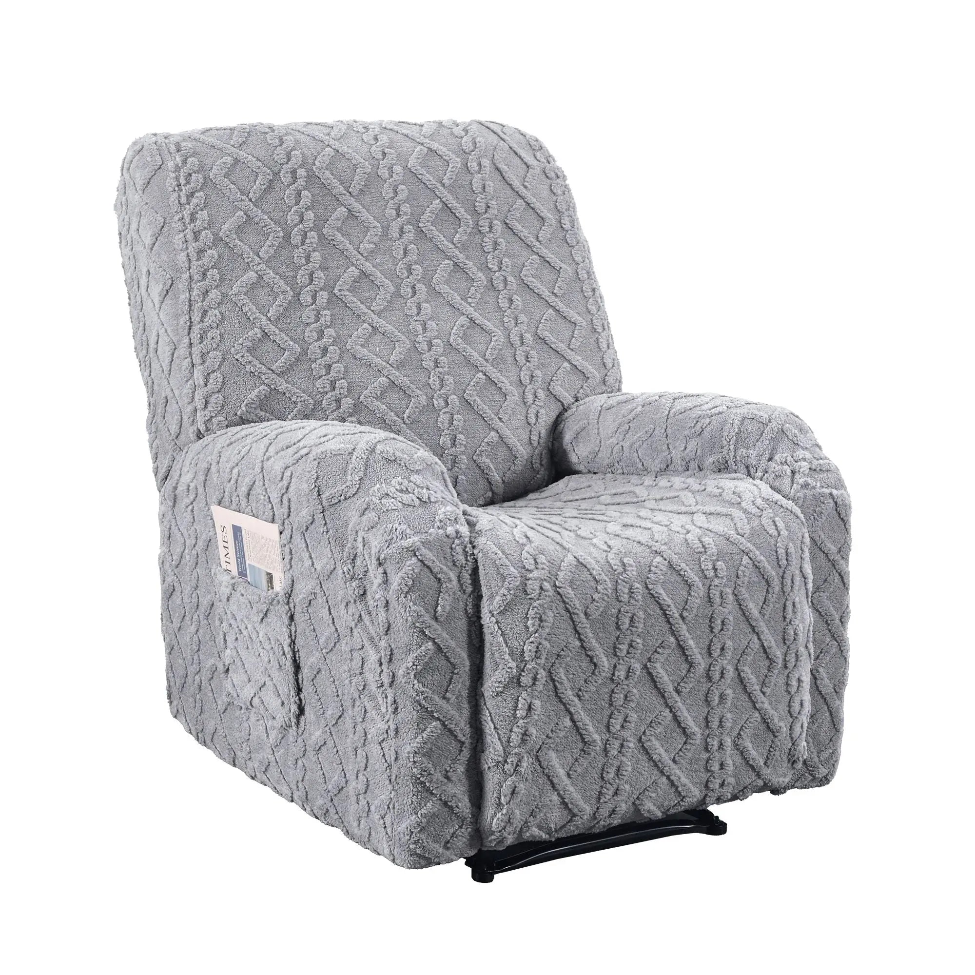 Artiss Recliner Chair Covers with Storage Side Pockets Grey Wholesale Hub