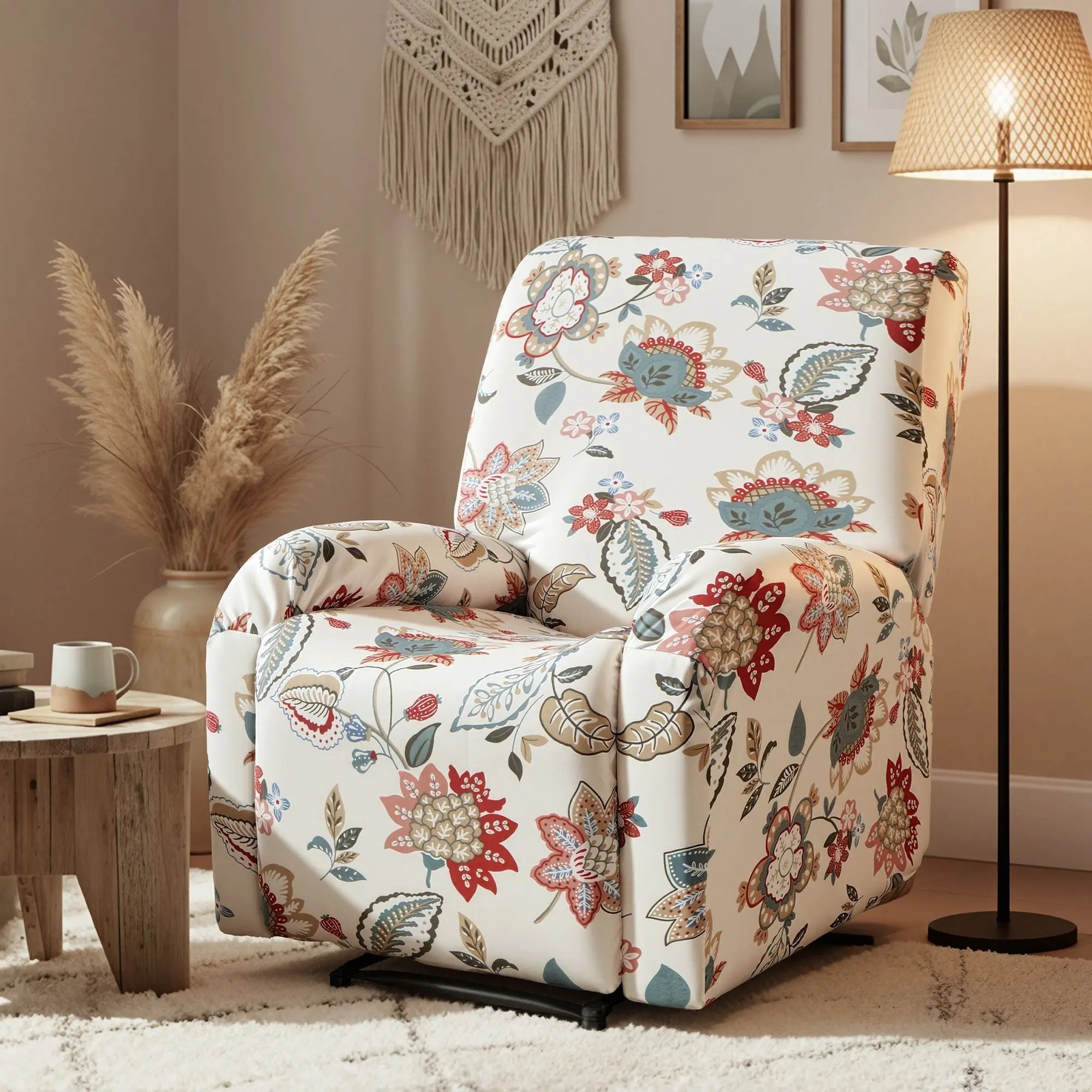 Artiss Stretch Kids Recliner Cover 4-Pieces Recliner Chair Slipcovers Printed Polyester Wholesale Hub