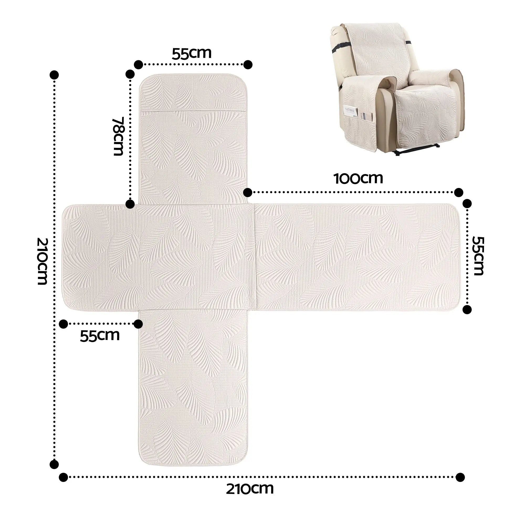 Artiss Quilted Recliner Chair Covers 100% Waterproof Recliner Slipcovers Wholesale Hub