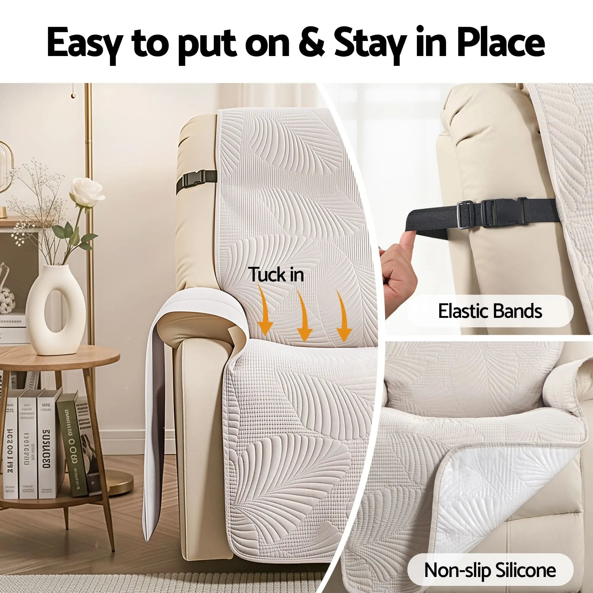 Artiss Quilted Recliner Chair Covers 100% Waterproof Recliner Slipcovers Wholesale Hub