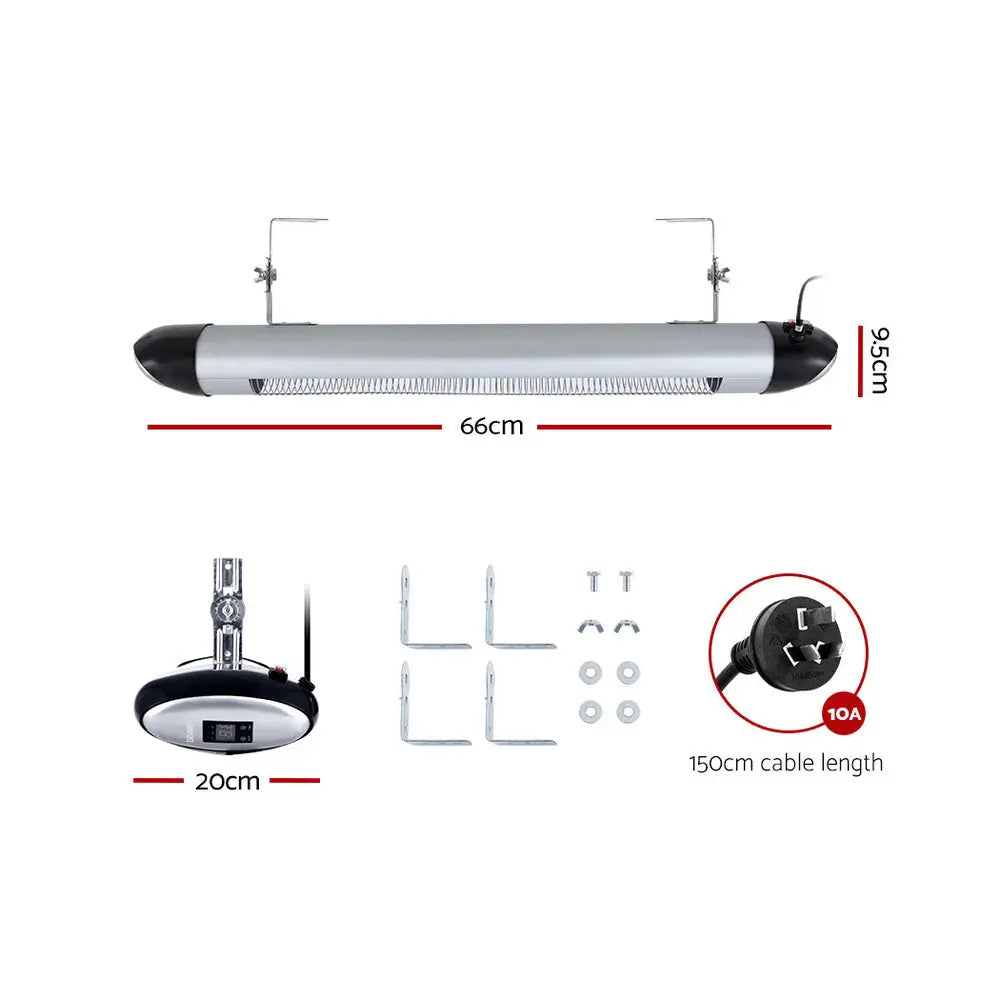 Devanti Electric Strip Heater Radiant Heaters 1500W Wholesale Hub