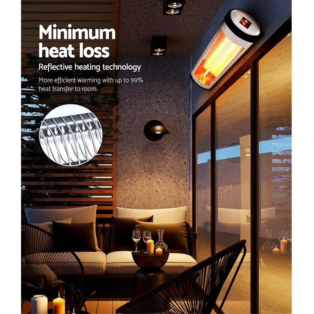 Devanti Electric Strip Heater Radiant Heaters 1500W Wholesale Hub