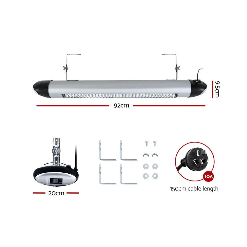 Devanti Electric Strip Heater Radiant Heaters 2000W Wholesale Hub