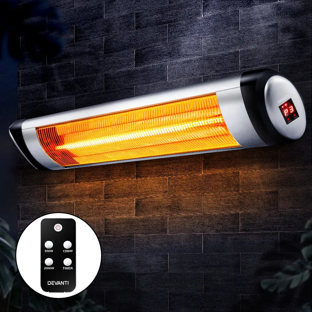 Devanti Electric Strip Heater Radiant Heaters 2000W Wholesale Hub