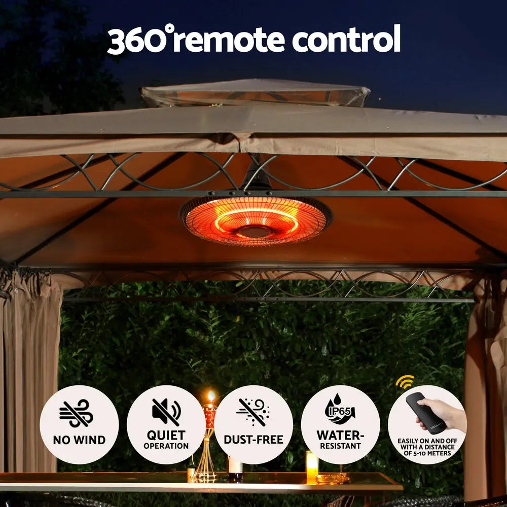 Devanti 1500W Hanging Electric Patio Heater Wholesale Hub