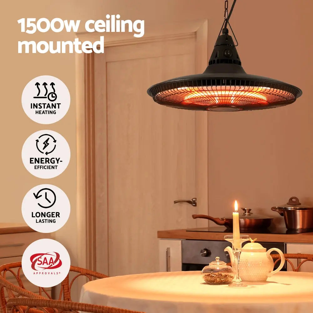 Devanti 1500W Hanging Electric Patio Heater Wholesale Hub