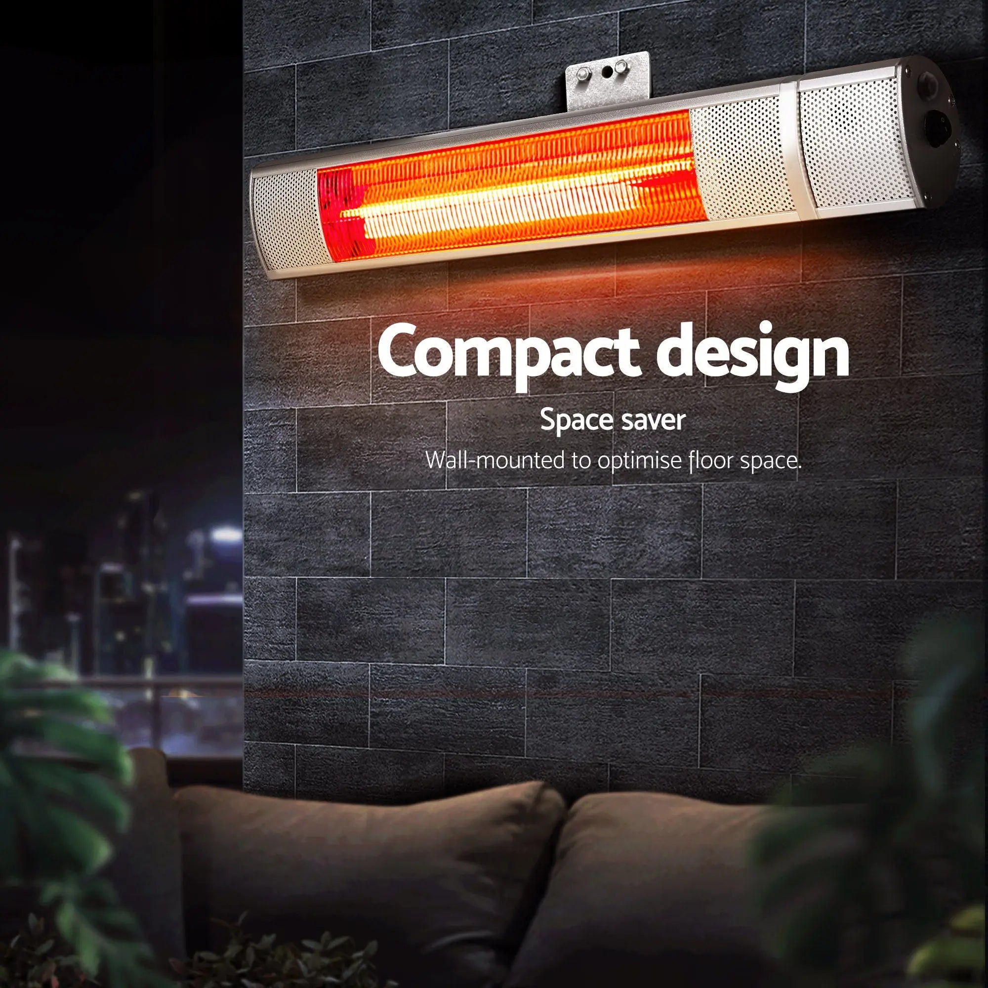 Devanti Electric Strip Heater Infrared Radiant Heaters 2000W Wholesale Hub
