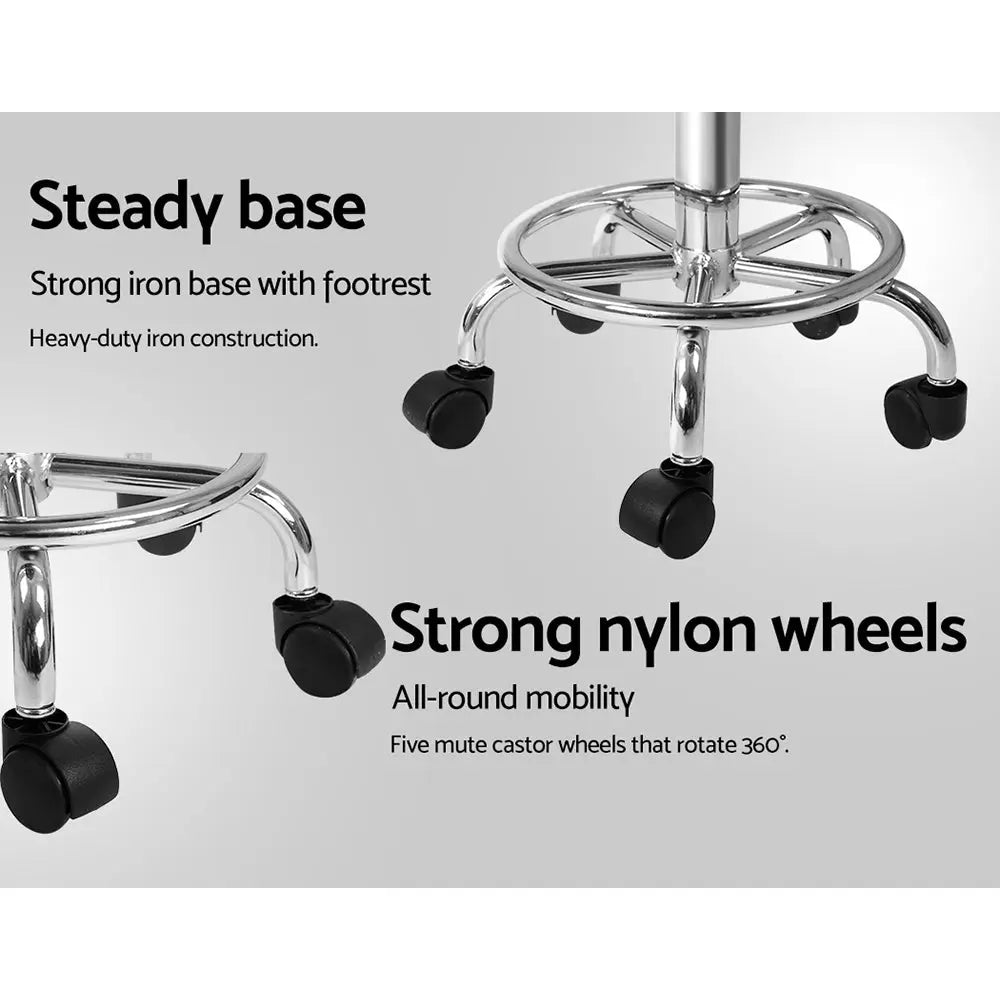 Artiss Salon Stool Saddle Swivel Chair White Wholesale Hub