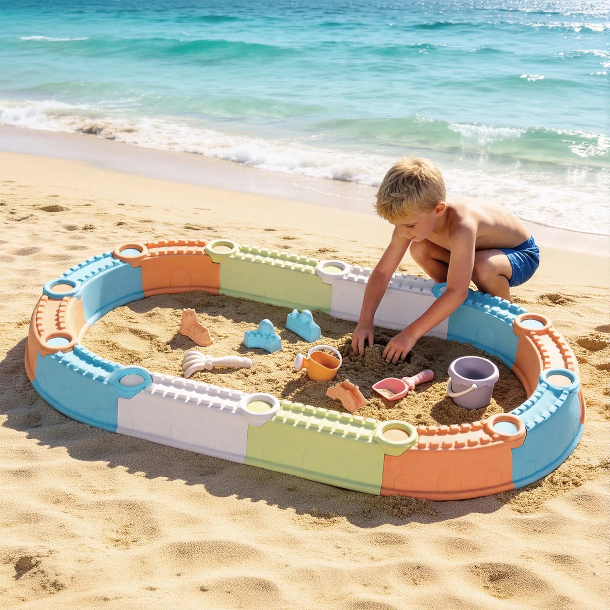 Keezi Kids Sandpit Set Beach Toys Sand Box Outdoor Backyard Play Area Wholesale Hub