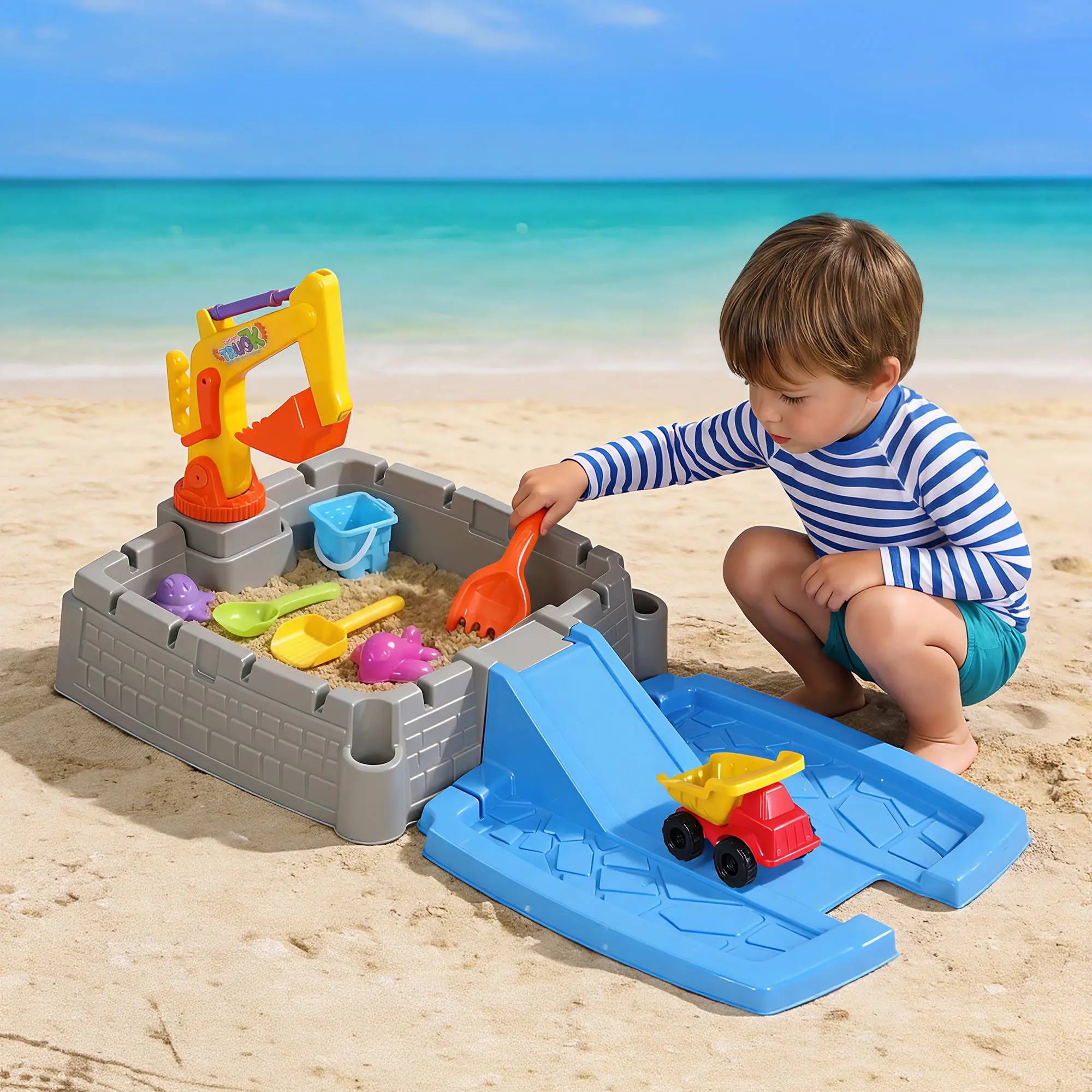 Keezi 2-in-1 Kids Sandpit Water Table Working Excavator Digger Sensory Play Toys Wholesale Hub