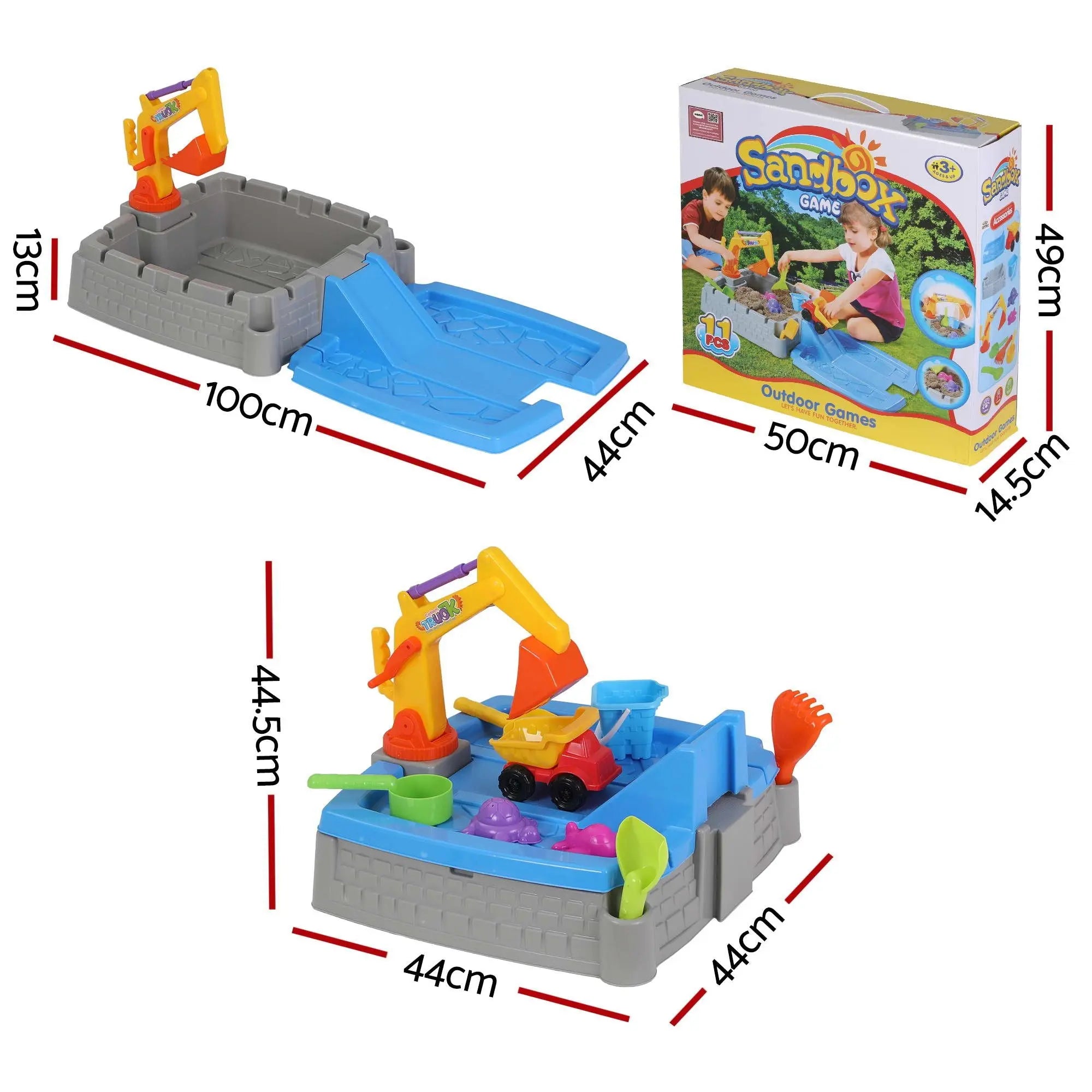 Keezi 2-in-1 Kids Sandpit Water Table Working Excavator Digger Sensory Play Toys Wholesale Hub