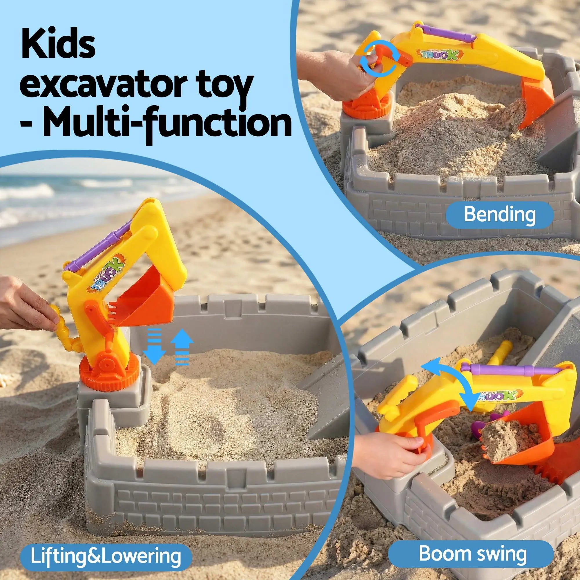 Keezi 2-in-1 Kids Sandpit Water Table Working Excavator Digger Sensory Play Toys Wholesale Hub