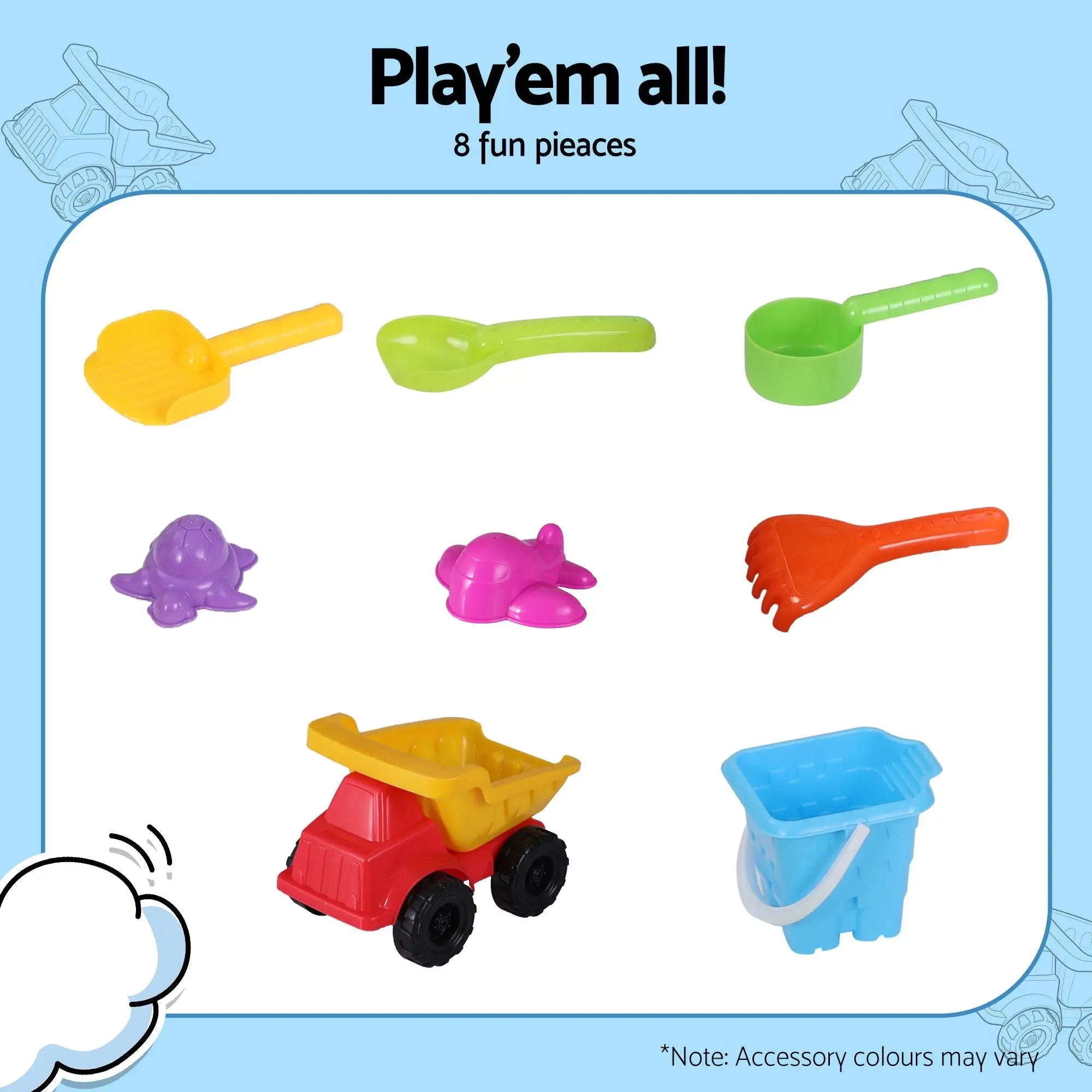 Keezi 2-in-1 Kids Sandpit Water Table Working Excavator Digger Sensory Play Toys Wholesale Hub