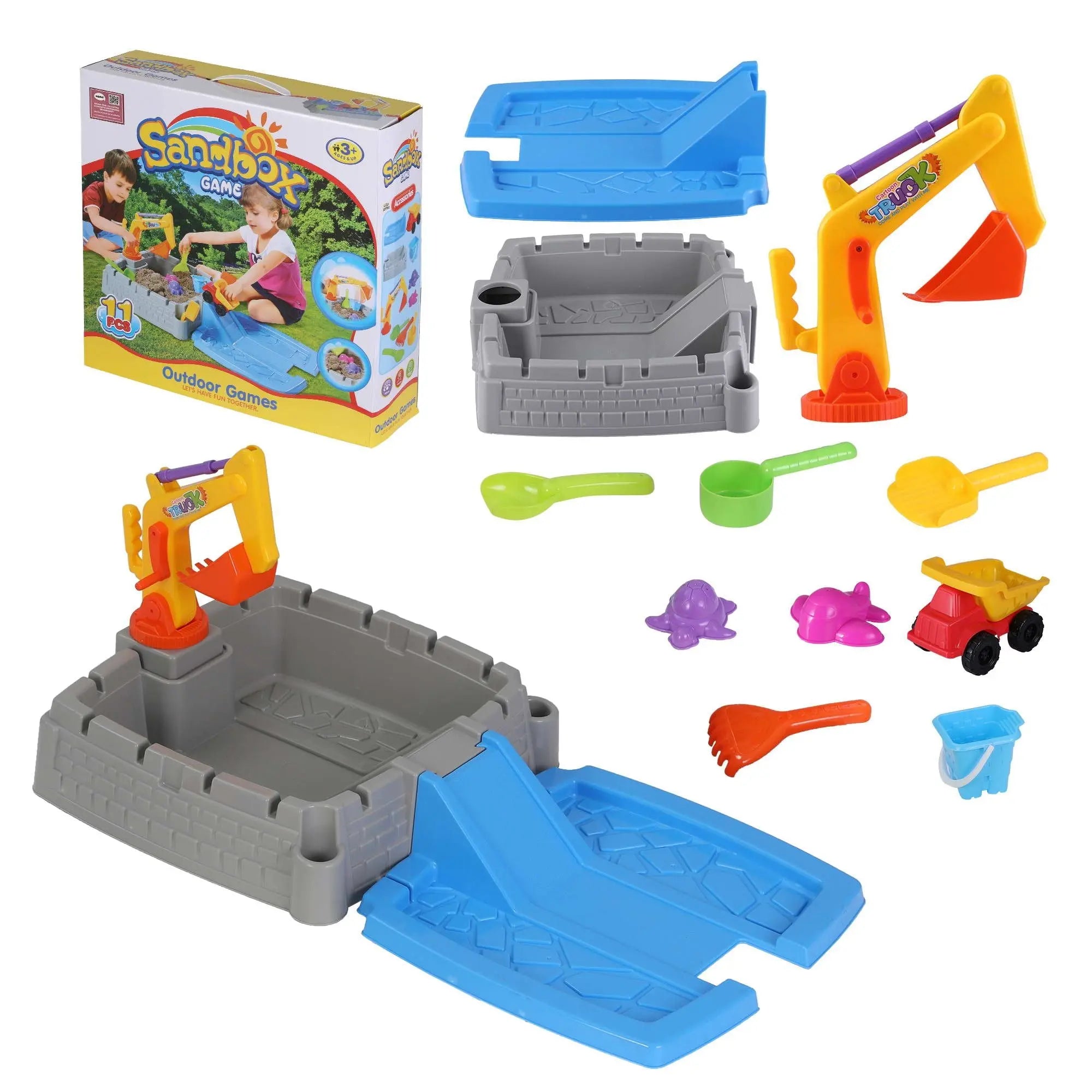 Keezi 2-in-1 Kids Sandpit Water Table Working Excavator Digger Sensory Play Toys Wholesale Hub
