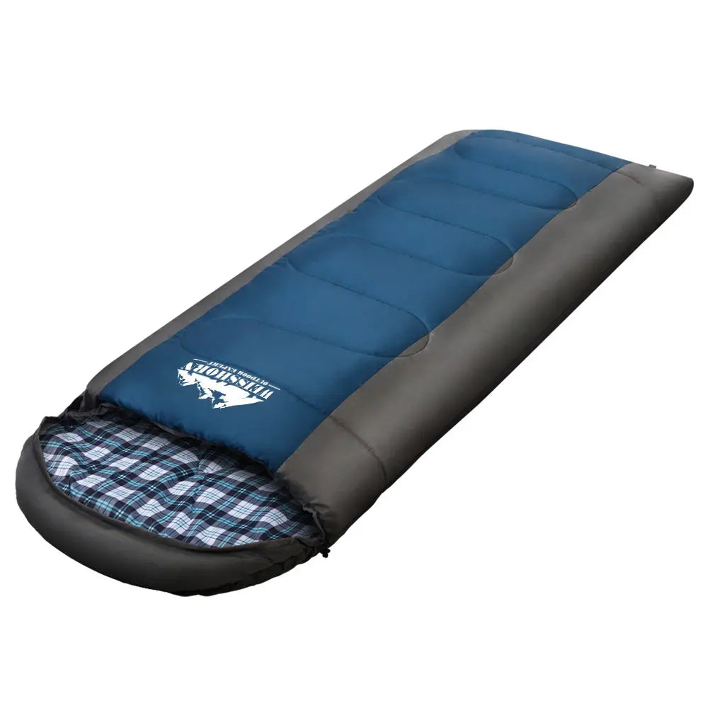 Weisshorn Sleeping Bag Single Thermal Camping Hiking Tent Blue -20°C Wholesale Hub