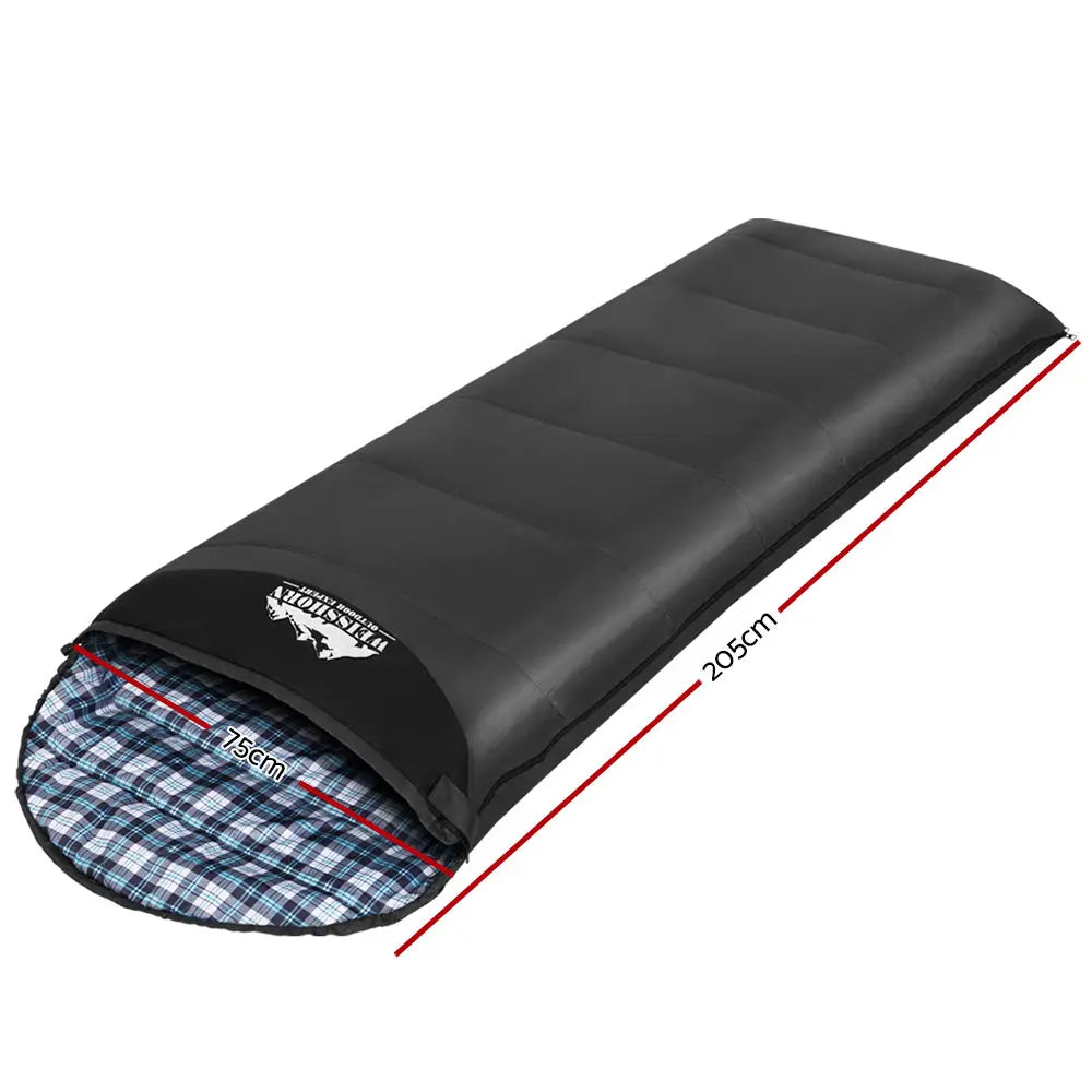 Weisshorn Sleeping Bag Single Thermal Camping Hiking Tent Grey 0°C Wholesale Hub