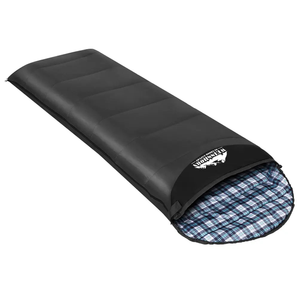 Weisshorn Sleeping Bag Single Thermal Camping Hiking Tent Grey 0°C Wholesale Hub