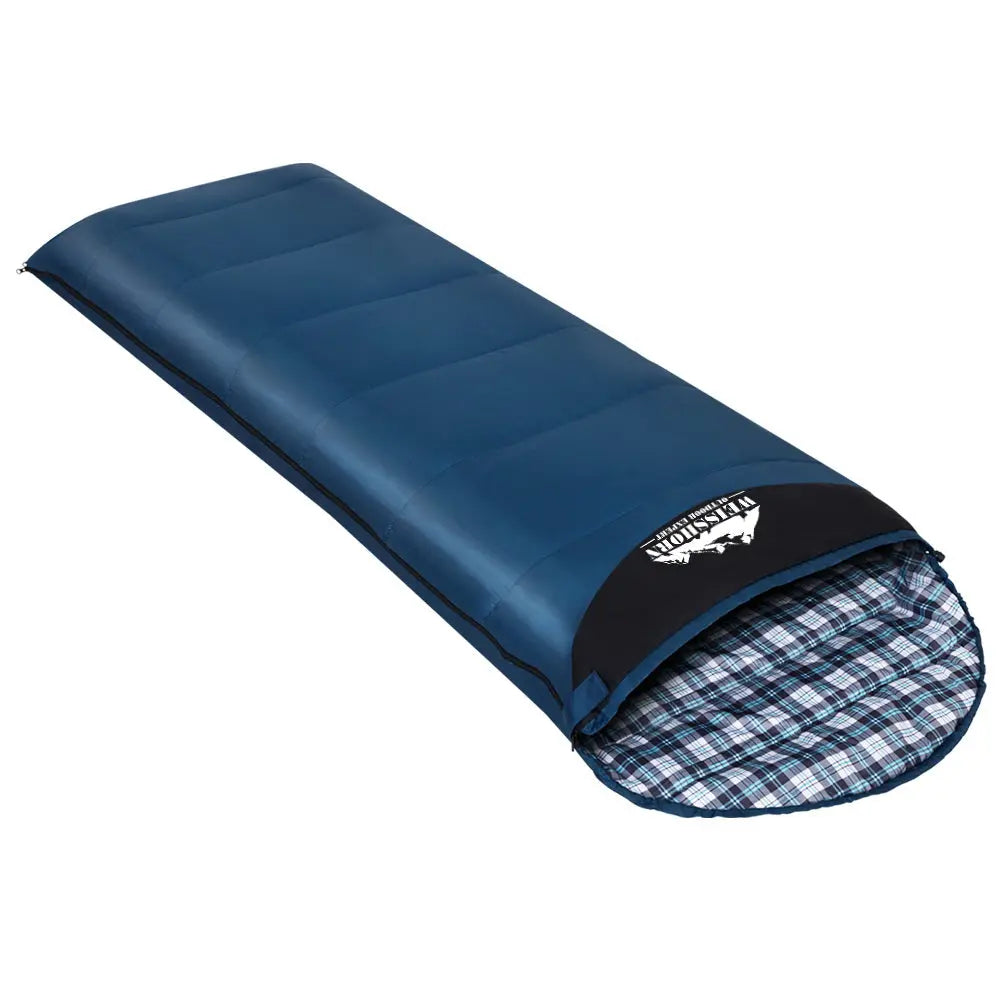 Weisshorn Sleeping Bag Single Thermal Camping Hiking Tent Blue 0°C Wholesale Hub
