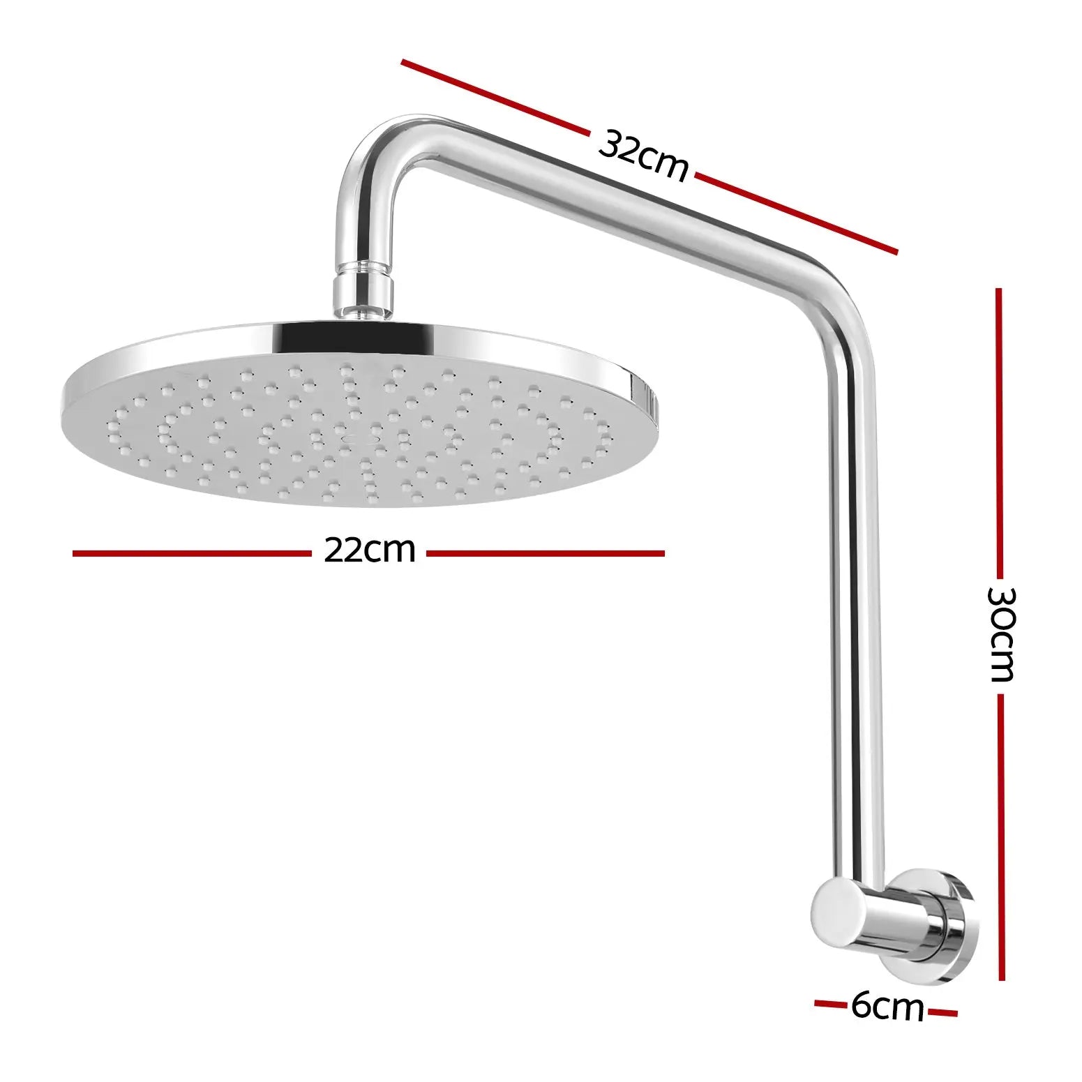 9'' Rain Shower Head Overhead High-pressure Swivel Chrome Wholesale Hub